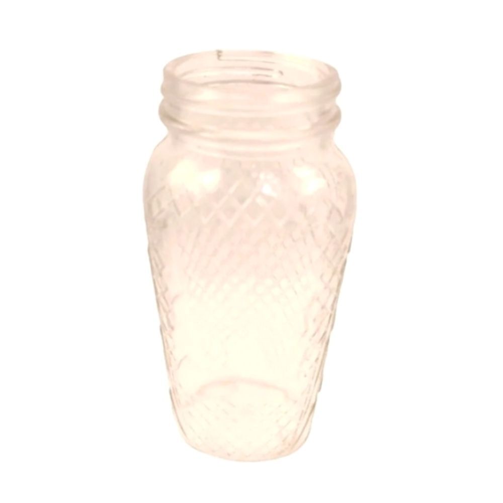 Vintage Honeycomb Embossed Textured  Clear Jar Crafts Diy projects